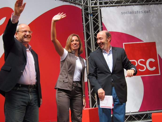 Montilla, Chacón Y Rubalcaba, En La Festa De La Rosa