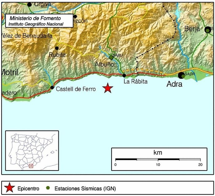 Localización Geográfica Del Terremoto En Granada
