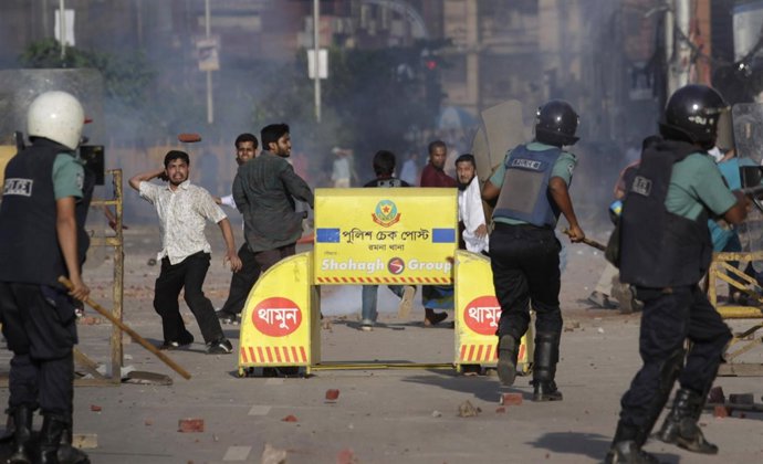 Manifestantes Del Partido Jamaat E Islami En Bangladesh
