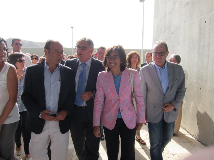 Aguilar A Su Llegada A La Desaladora Del Bajo Almanzora Inaugurada En Almería