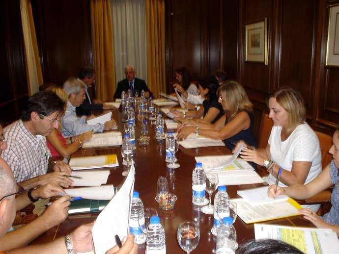 El Subdelgado Del Gobierno En Málaga, Hilario López Luna, En Una Reunión 