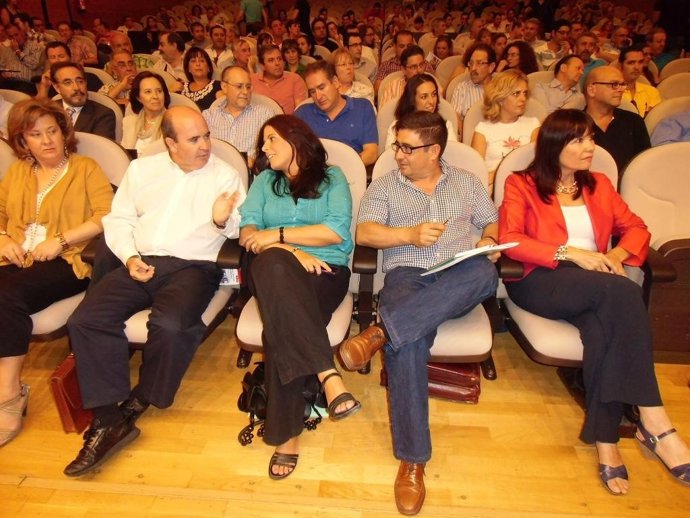 Vega, Zarrías, Férriz, Reyes Y Navarro, En El Comité Electoral Del PSOE De Jaén.