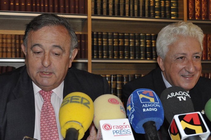 El Decano Del Colegio Notarial, Eloy Jiménez, Y El Justicia De Aragón