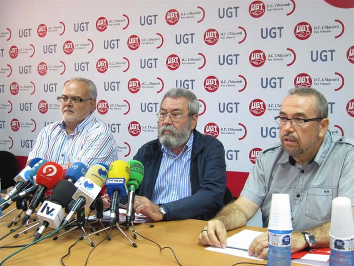 Cándido Méndez Junto A Conrado Hernández Y Óscar Llopis En Alicante