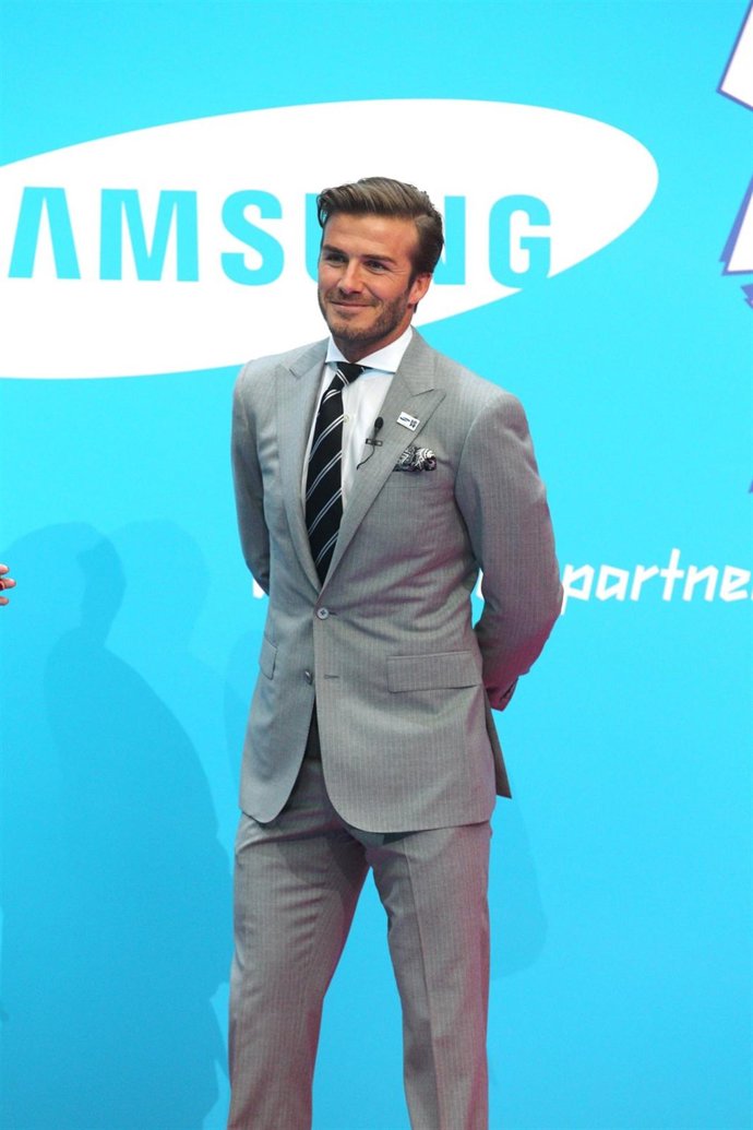 LONDON, ENGLAND - JUNE 13:  David Beckham Launches Samsung's London 2012 Campaig