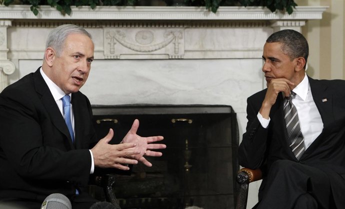 Benjamin Netanyahu Y Barack Obama En La Casa Blanca