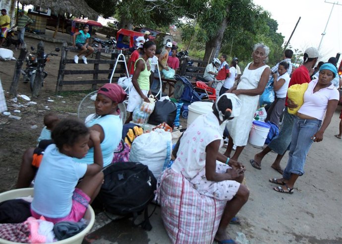 Damnificados por las inundaciones en Colombia