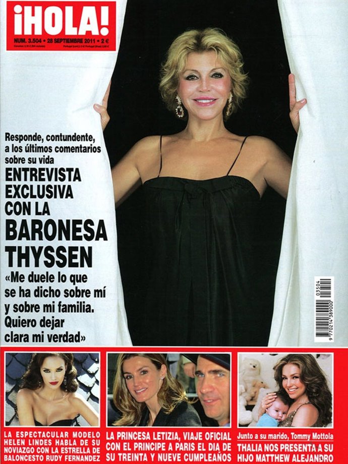 La Baronesa Thyssen En La Portada De '¡Hola!'