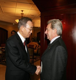 El Secretario General De La ONU Con El Consejero Delegado De Enel