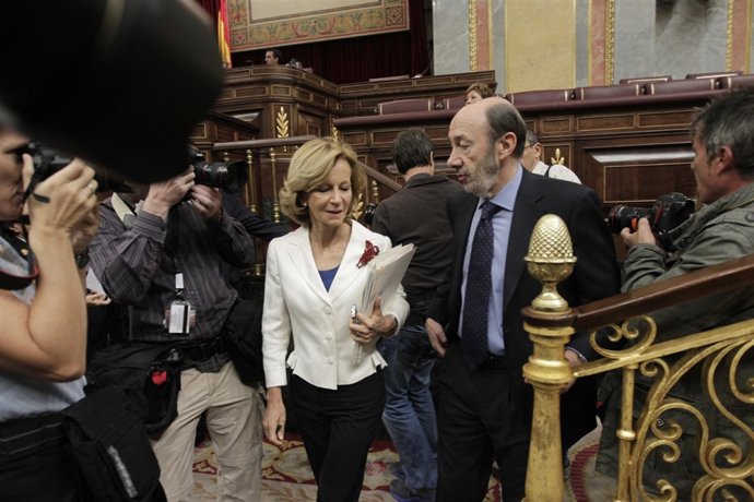 Imagen De Elena Salgado Y Alfredo Pérez Rubalcaba