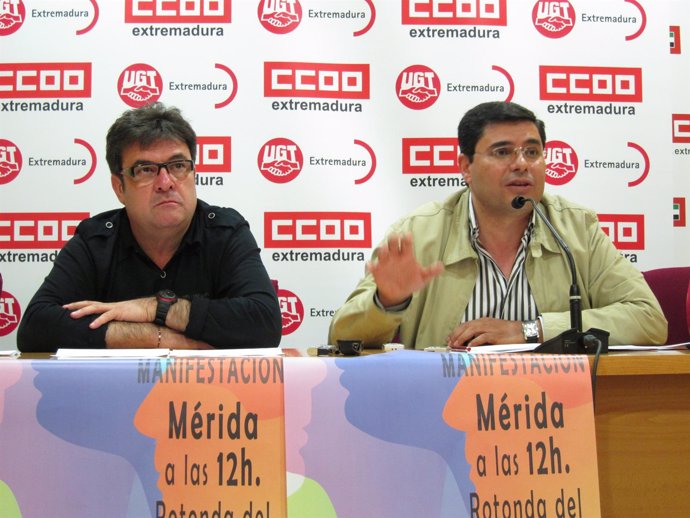 Los Secretarios Generales De CCOO Y UGT, Julián Carretero Y Francisco Capilla