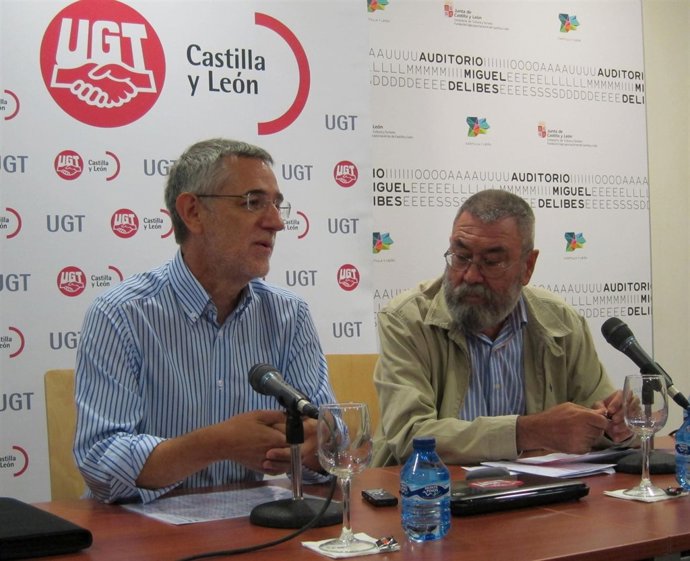 Los Secretarios General Y Regional De UGT, Cándido Méndez Y Agustín Prieto
