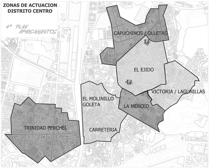 Zonas De Actuación En El Distrito Centro