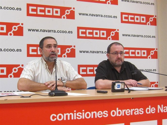 José María Molinero (CCOO) Y José Miguel Nuin (IUN).