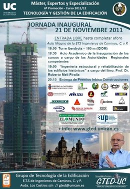 Cartel Postgrado En Tecnología Y Gestión De La Edificación 