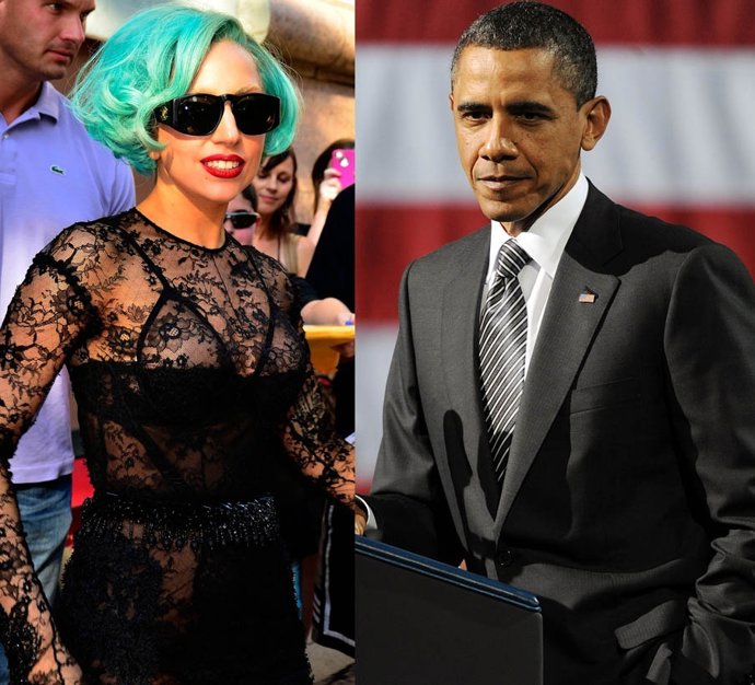 Montaje Lady Gaga Y Obama