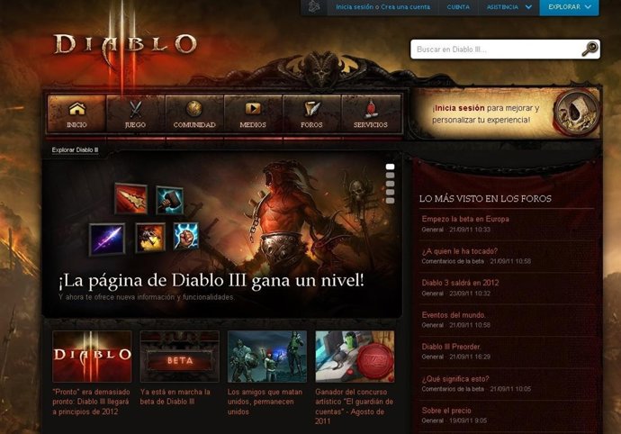 Página Web De Diablo III
