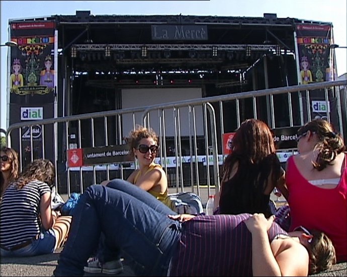Preparativos De Los Conciertos De La Mercè En Barcelona