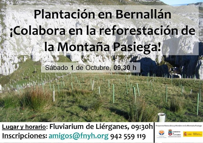 Cartel De La Reforestación En La Montaña Pasiega