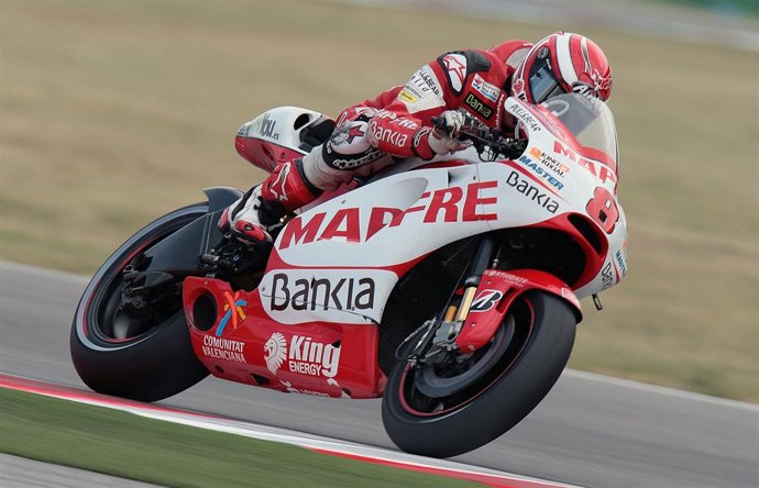 El Piloto Del Mapfre Aspar Team Héctor Barberá (Ducati)