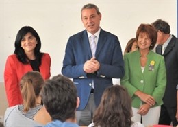 Medina, Álvarez De La Chica  Y Rodríguez En El IES Miguel Sánchez López.