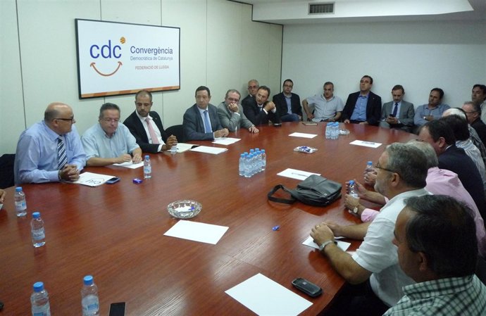 Miquel Buch Con La Comisión De Administración Local De Ciu En Lleida