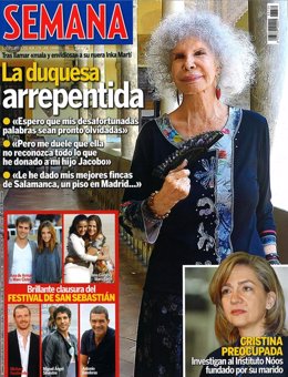 La Duquesa De Alba En La Portada De La Revista 'Semana'