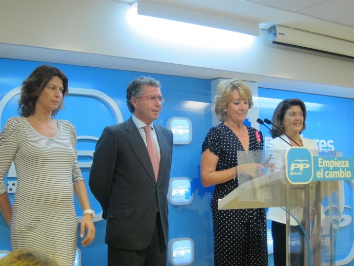 Figar, Granados, Aguirre Y Ongil En Rueda De Prensa En La Sede Del PP