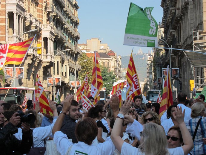 Manifestantes Sanitarios Contra Los Recortes