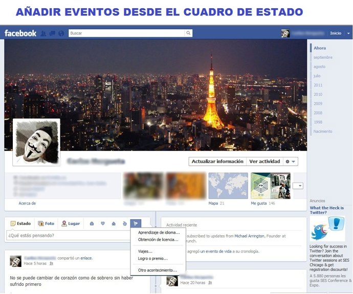 Nuevo 'Timeline' De Facebook