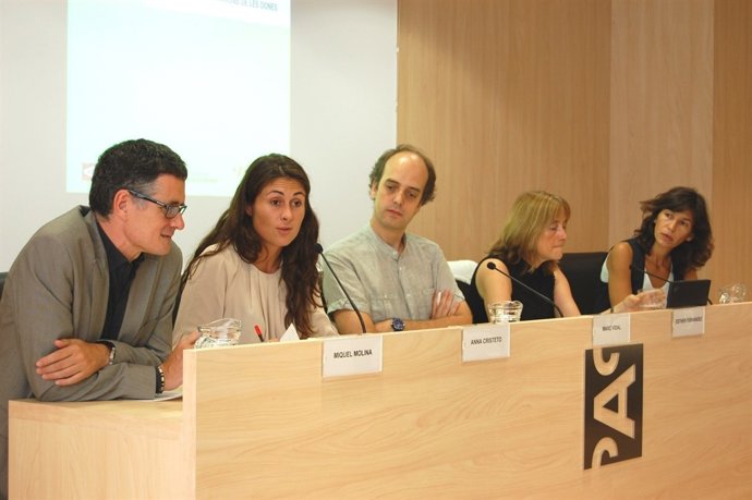 Los Periodistas M. Molina, A. Cristeto, M. Vidal, E. Fernández Y M.Prat