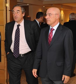 Juan Rosell Con El Presidente De FIAB, Jesús Serafín Pérez
