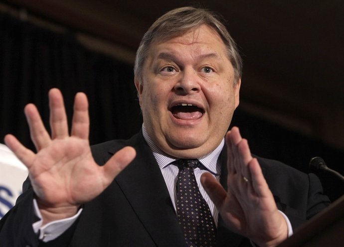 El Ministro De Finanzas Griego , Evangelos Venizelos