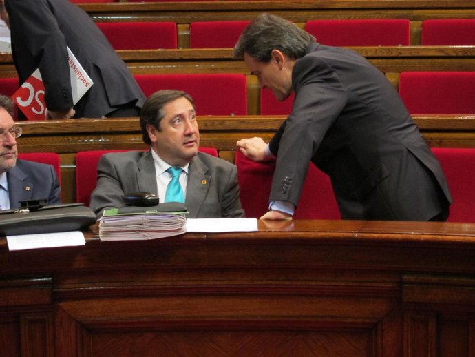 El Conseller J.Mª Pelegrí Y El Presidente Del Govern Artur Mas