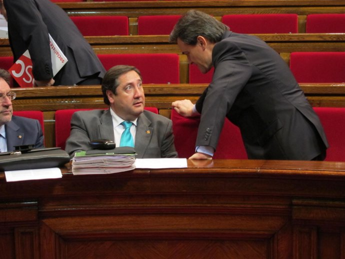 El Conseller J.Mª Pelegrí Y El Presidente Del Govern Artur Mas