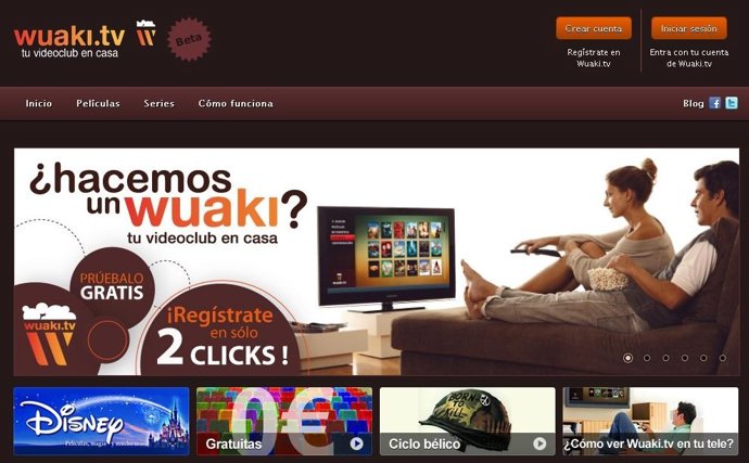 Página De Inicio De Wuaki Tv 