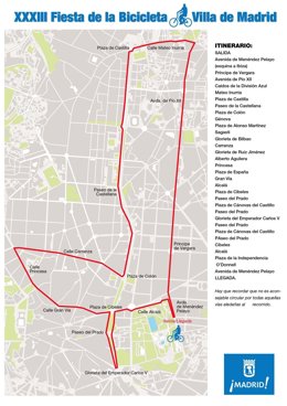 Recorrido De La Fiesta De La Bicicleta