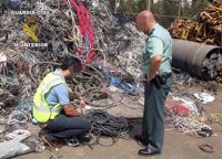 La Policía Nacional recupera más de una tonelada de cobre en septiembre