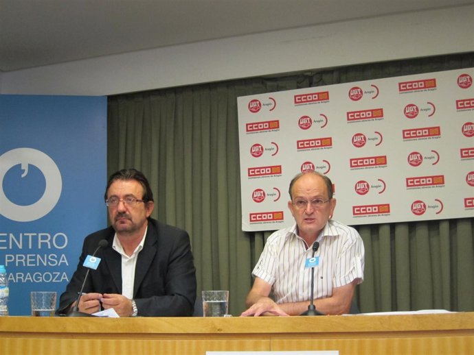 Los Secretarios Generales De CCOO Y UGT Aragón, Julián Buey Y Julian Lóriz