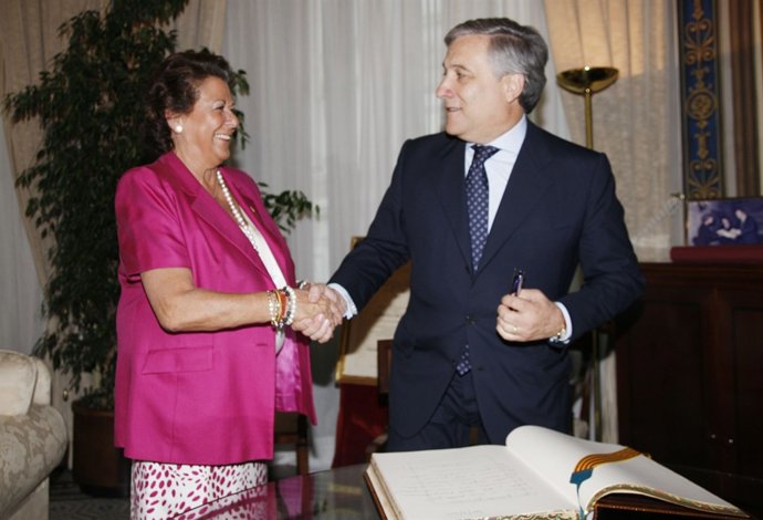 Rita Barberá Recibe A Antonio Tajani