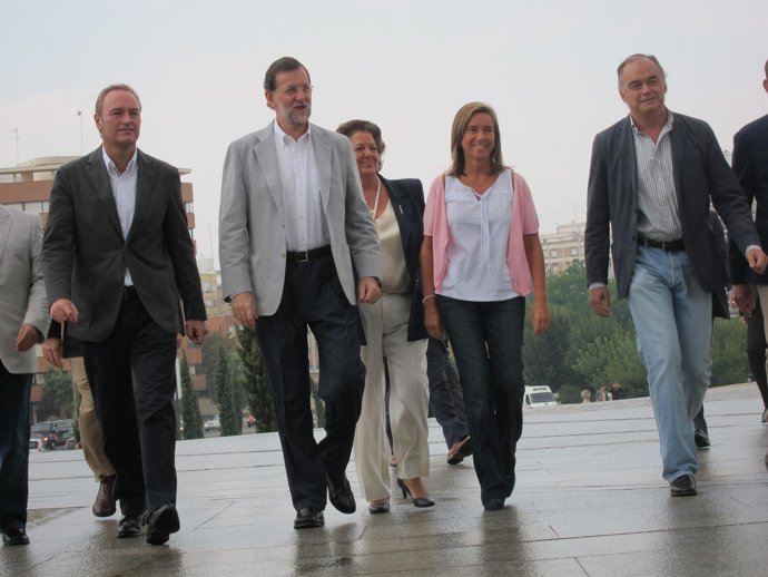 Fabra, Rajoy, Barberá Y González Pons, A Su Llegada Al Foro Del PP