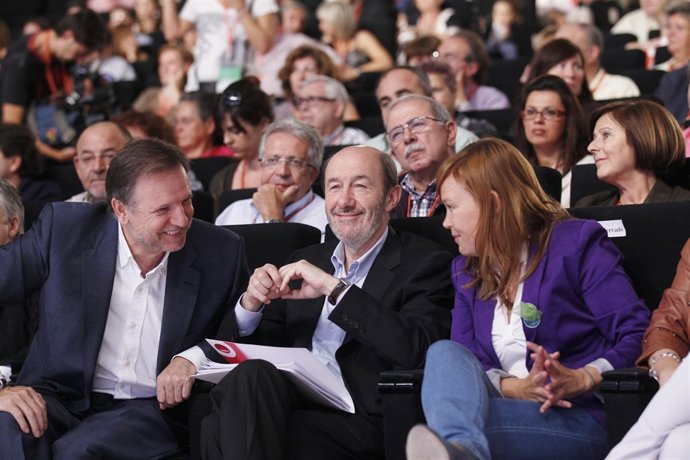 Marcelino Iglesias, Alfredo Pérez Rubalcaba Y Leire Pajín