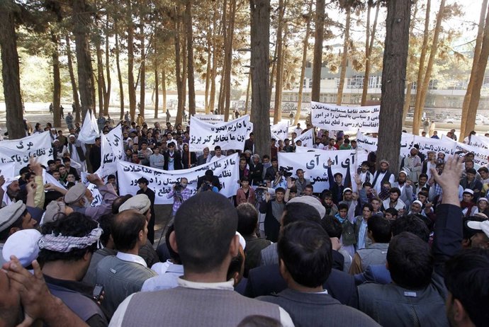 Protesta En Afganistán (Kabul) Contra Pakistán