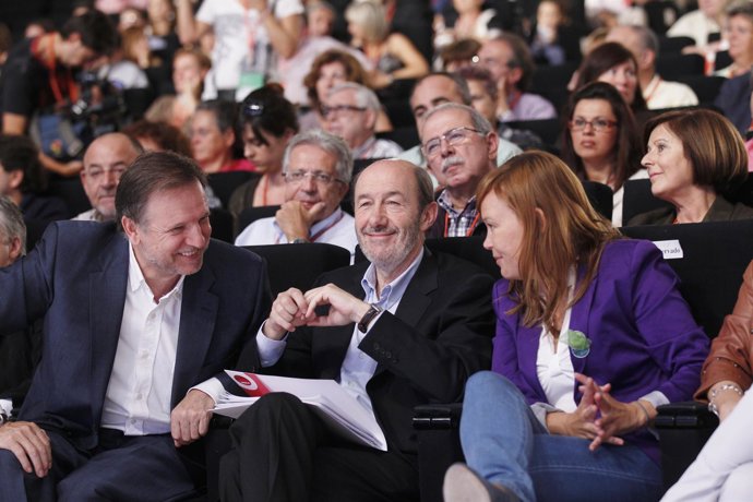 Marcelino Iglesias, Alfredo Pérez Rubalcaba Y Leire Pajín