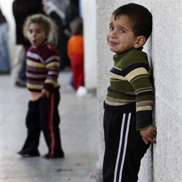 Niños palestinos en Gaza