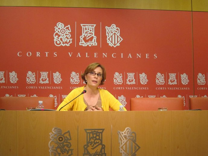 La Diputada Eva Martínez En La Rueda De Prensa 