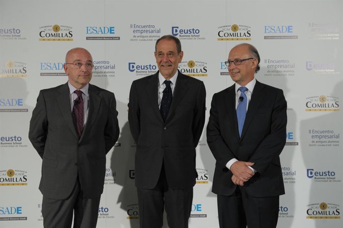 Joaquín Almunia, Javier Solana Y Cristóbal Montoro En El Esade