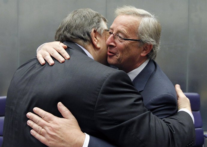 Jean-Claude Juncker Y Evangelos Venizelos