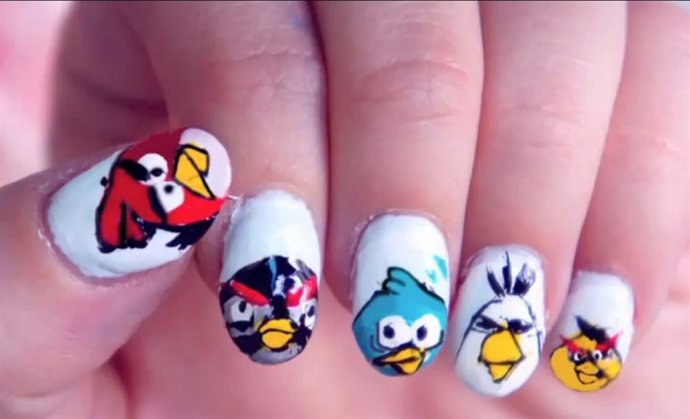 Uñas 'Angry Brids'