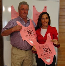 El Alcalde De Enciso Rafael Lafuente Y La Directora De Turismo Mónica Figuerola